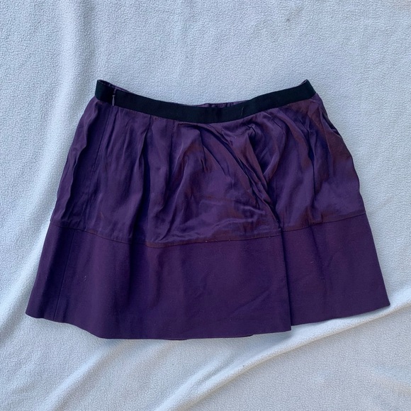 Theory purple silk skater skirt size 4 - Picture 1 of 4